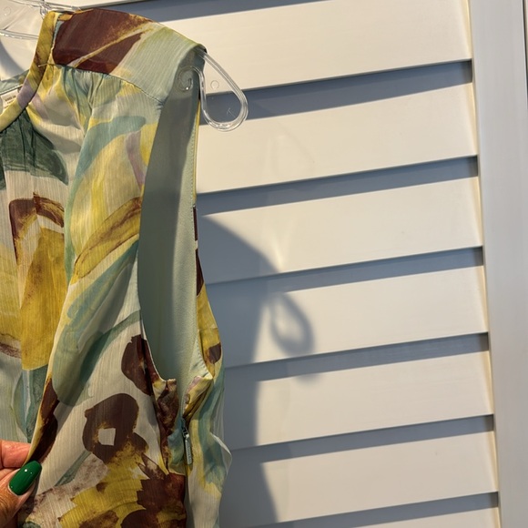 Ted Baker Pre Loved Ellain button up printed sleeveless Dress. Size 3 = US 6-8 - Picture 8 of 13